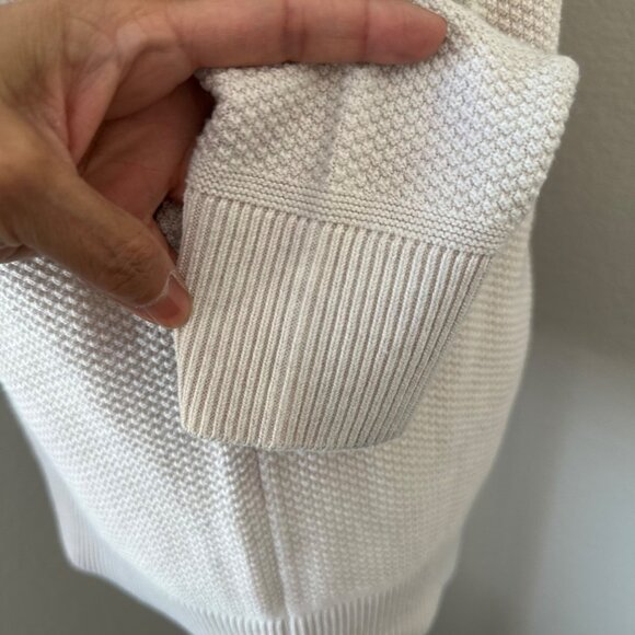 Lululemon Womens Cream Textured Knit Crewneck Sweater Pullover Long Sleeve XS - Picture 8 of 9